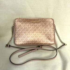 Michael Kors pink monogram crossbody
